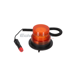 Orange LED rotating warning light, 12V/24V, magnetic