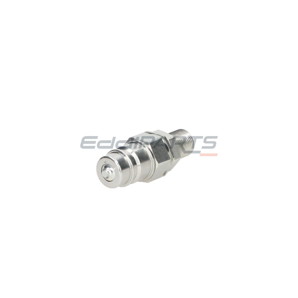 Hydraulic quick-connect coupling, Euro plug. Long male thread M18x1.5