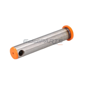 Quick coupler pin with arm, mini excavator