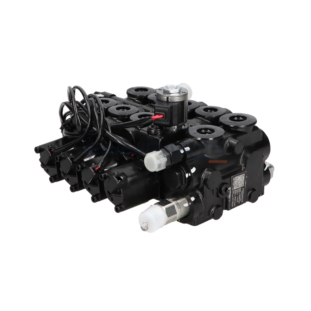 Rozdzielacz hydrauliczny trzy sekcje, z cewką